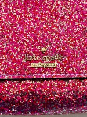 Kate Spade 🌟RARE🌟 Glitter Bug Small Fuchsia Hot Pink Crossbody Clutch EUC